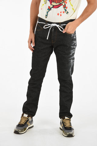 18cm drawstring slim fit jeans