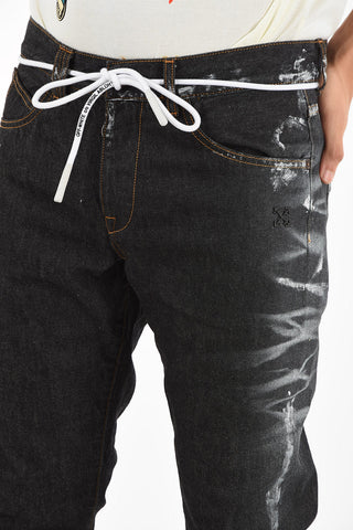 18cm drawstring slim fit jeans