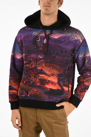 abstract print hoodie sweatshirt