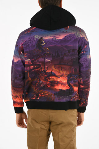 abstract print hoodie sweatshirt