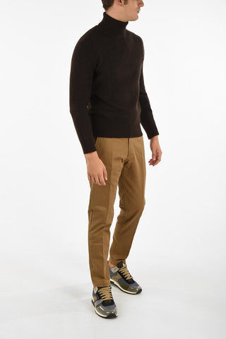 ribbed turtle-neck sweater