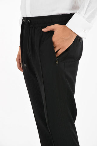 all over logo drawstring pants