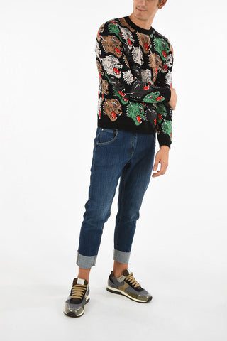Tiger embroidered sweater