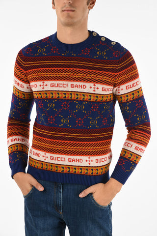 embroidered crew-neck sweater