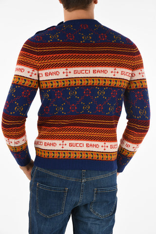 embroidered crew-neck sweater