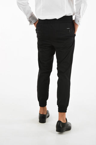 pantalone capri con elastico in vita