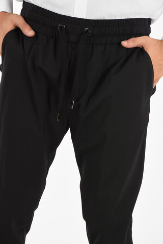 pantalone capri con elastico in vita