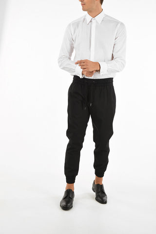 pantalone capri con elastico in vita
