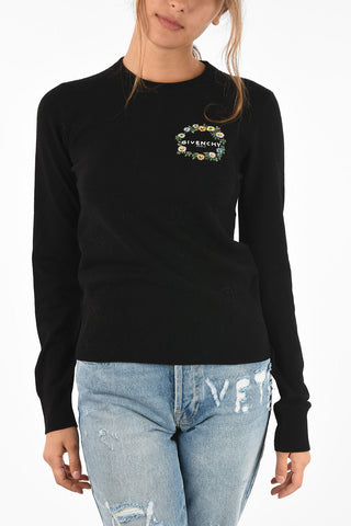 Embroidered Wool and Cashmere Sweater
