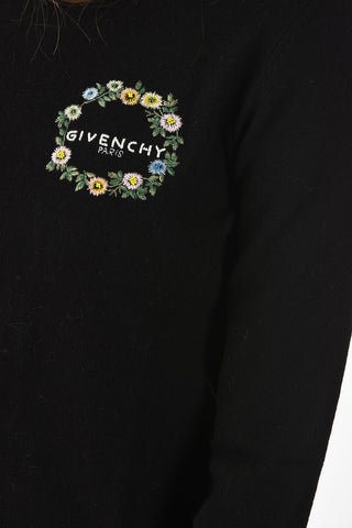 Embroidered Wool and Cashmere Sweater