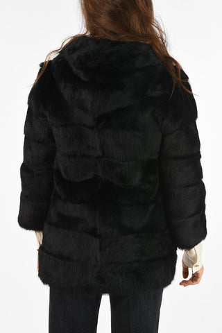 BLUGIRL rabbit fur Reversible quilted jacket
