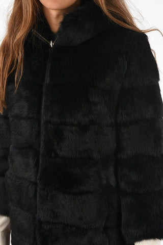 BLUGIRL rabbit fur Reversible quilted jacket