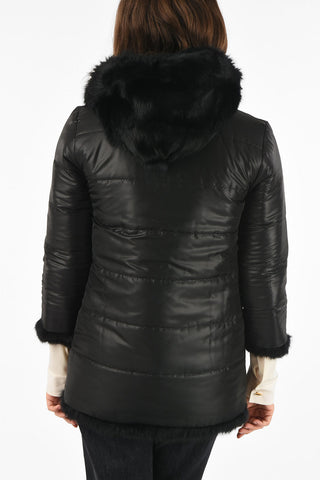 BLUGIRL rabbit fur Reversible quilted jacket
