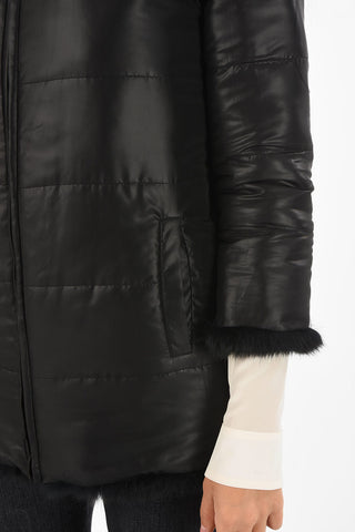 BLUGIRL rabbit fur Reversible quilted jacket