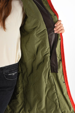 Parka con Ricami e Pelliccia