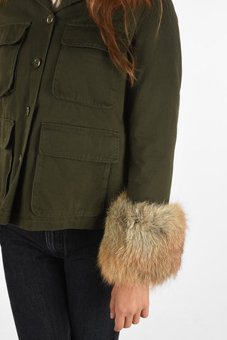 Crop Parka with Fox Fur
