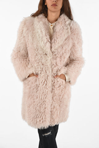 Single Breasted Shearling Coat