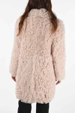 Single Breasted Shearling Coat
