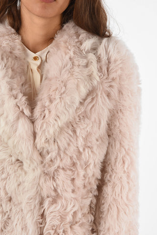 Single Breasted Shearling Coat