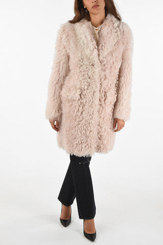 Single Breasted Shearling Coat