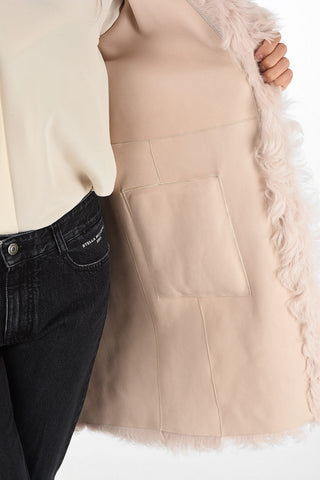 Single Breasted Shearling Coat