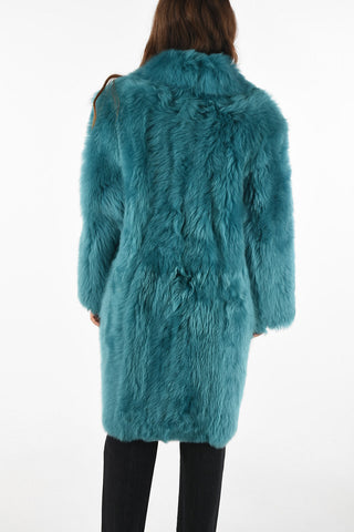 Single Breasted PEACOCK Shearling Coat