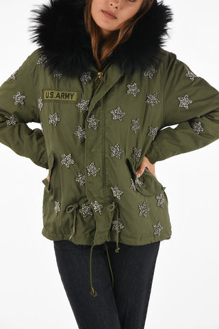 Crop Coat with Jewel Embroderies