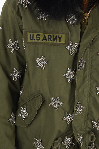Crop Coat with Jewel Embroderies