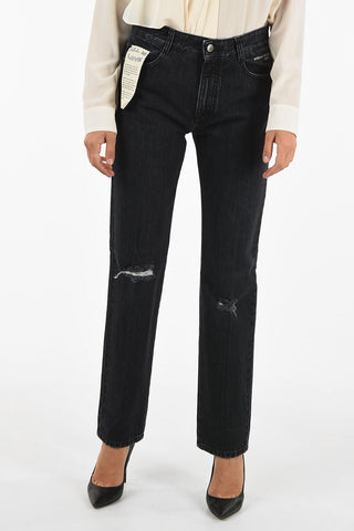 dark wash high-rise waist jeans