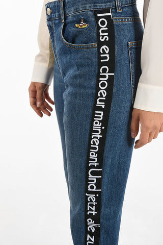 THE BEATLES Stretch denim piping jeans
