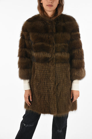 raccon fur chesterfield coat