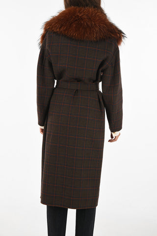Glenurquhart single breasted trench with fur