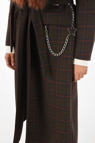 Glenurquhart single breasted trench with fur