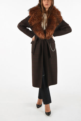Glenurquhart single breasted trench with fur