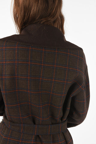 Glenurquhart single breasted trench with fur