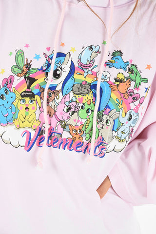 printed hoodie maxi sweatshirt
