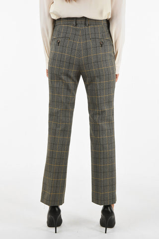 Single Pleat Plaid Pants