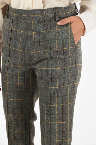 Single Pleat Plaid Pants