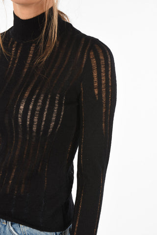 maglia a collo alto awning striped