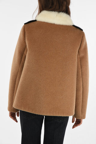 Crop Coat with Mink Fur