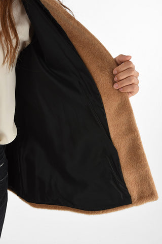 Crop Coat with Mink Fur