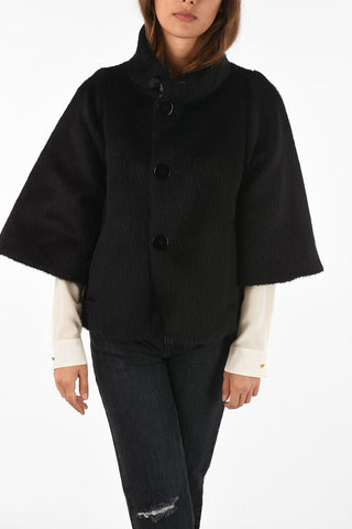 Silk and Lama Fur Reversible Crop Coat