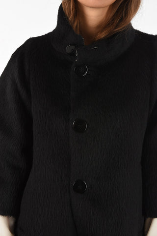 Silk and Lama Fur Reversible Crop Coat