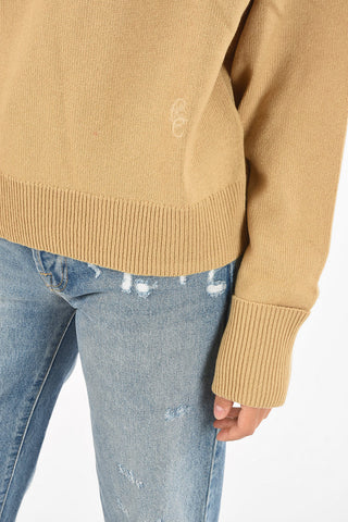 maglia girocollo in cashmere slim fit