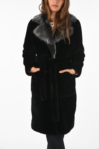 fur TOSCANA single breasted trench