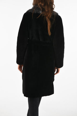 fur TOSCANA single breasted trench