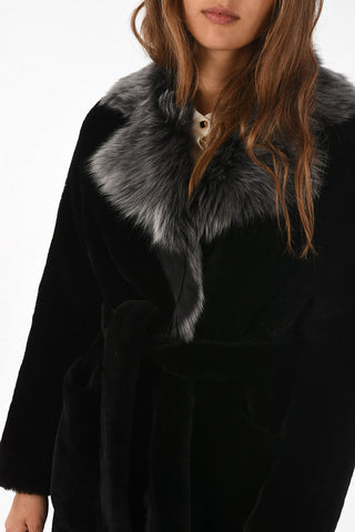 fur TOSCANA single breasted trench