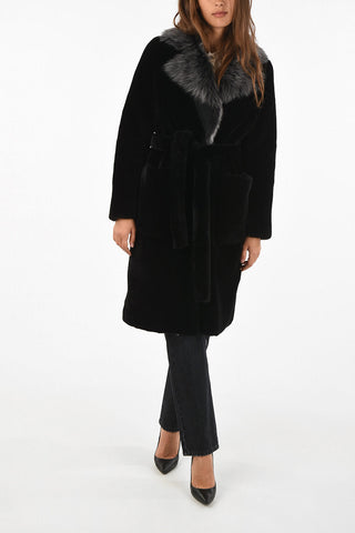 fur TOSCANA single breasted trench