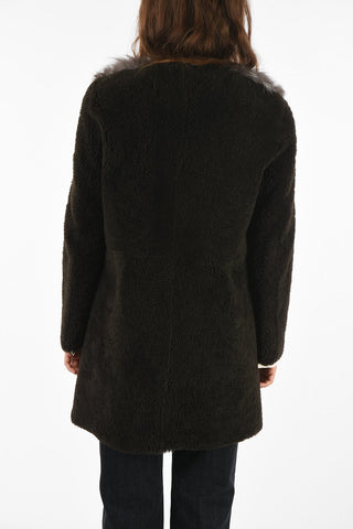 fur and fox tuxedo coat