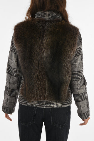 Pelliccia tartan in Lapin e Raccoon